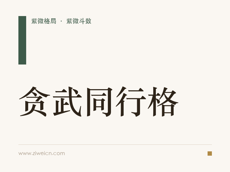 紫微斗数格局之贪武同行格