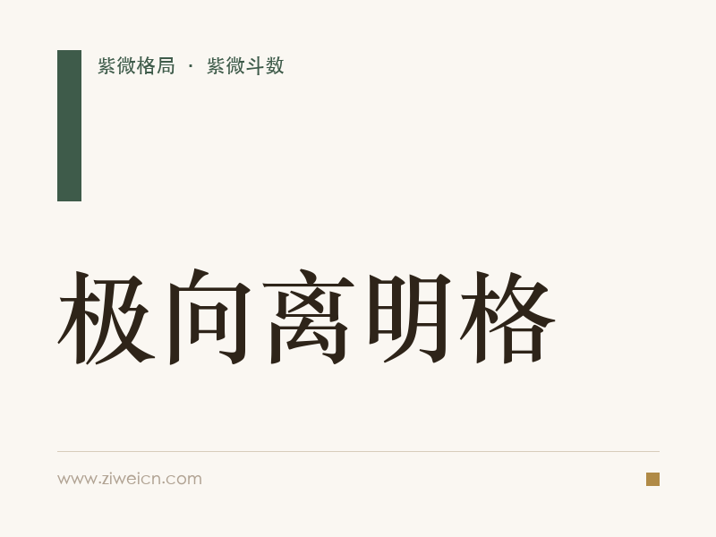 紫微斗数格局之极向离明格