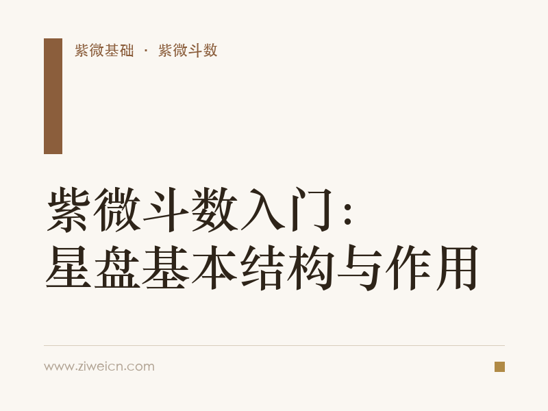 紫微斗数入门：星盘基本结构与作用