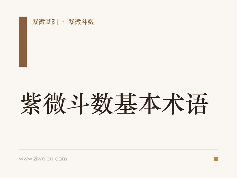 紫微斗数基本术语