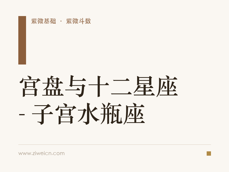 宫盘与十二星座 - 子宫水瓶座