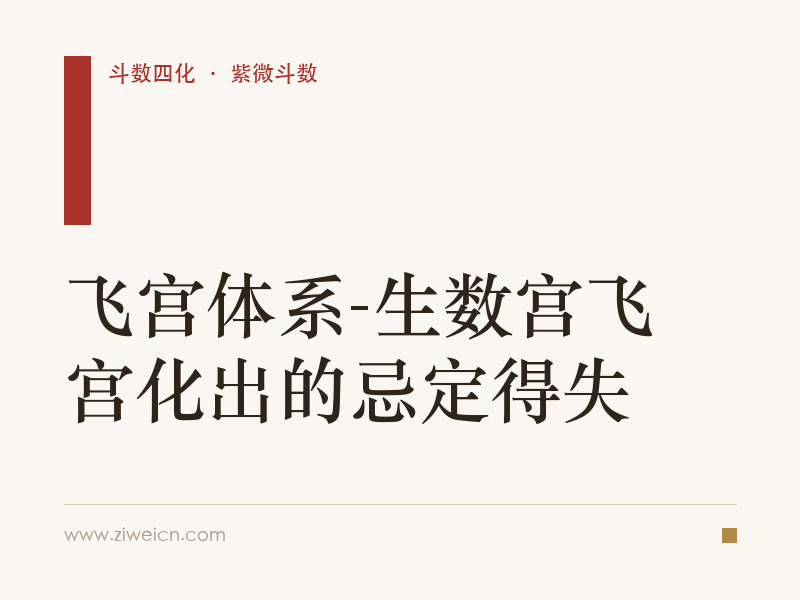 紫微斗数：飞宫体系-生数宫飞宫化出的忌定得失