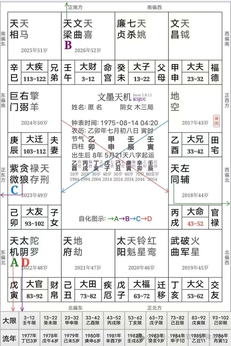 紫微斗数案例：乙卯年女命二例——子女宫与财帛宫双象