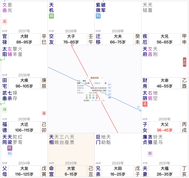 紫微斗数案例：来因财帛紫微科在迁移，为什么断同居命格