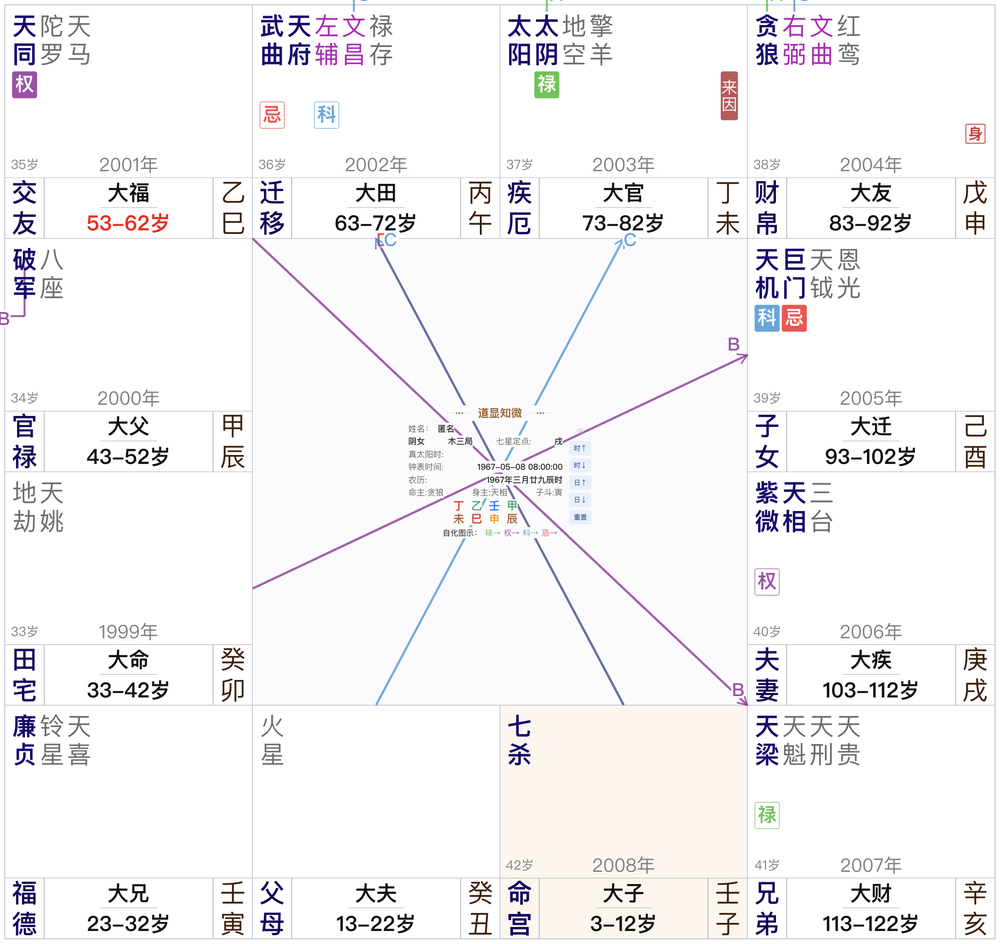 1967年辰时女命命盘